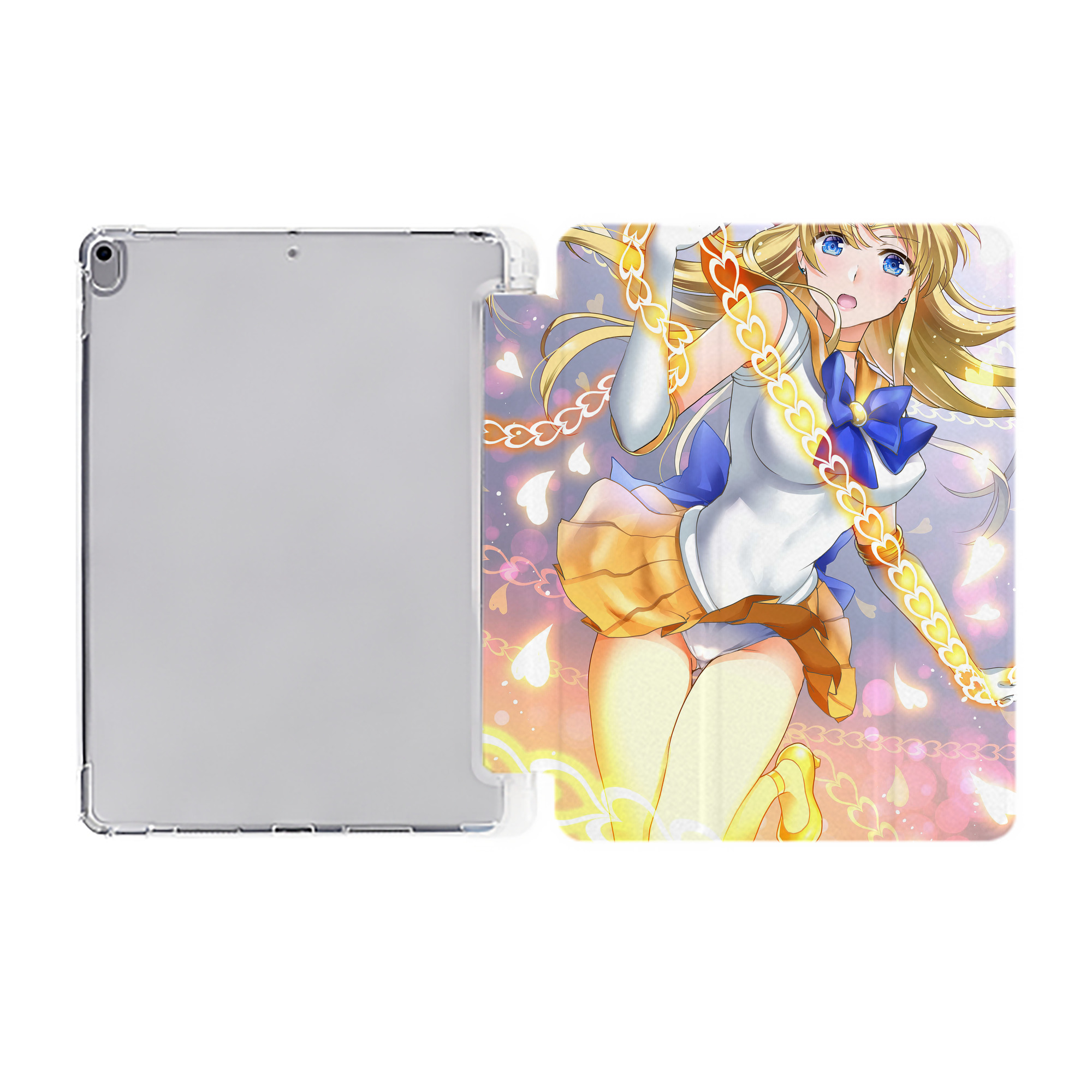 （画像用） 美少女戦士セーラームーン Sailor Moon IPad ケース ペン収納付き 三つ折りスタンド PUレザー×シリコン 対応機種9.5/10.5/10.9インチ